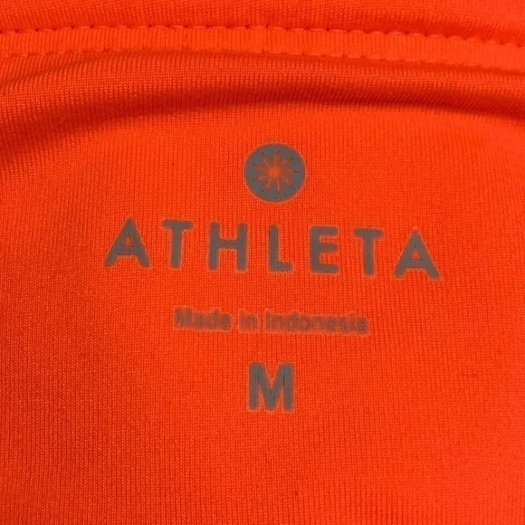 Athleta Ready Set Bright Orange Running Shorts Size Medium - Picture 5 of 8